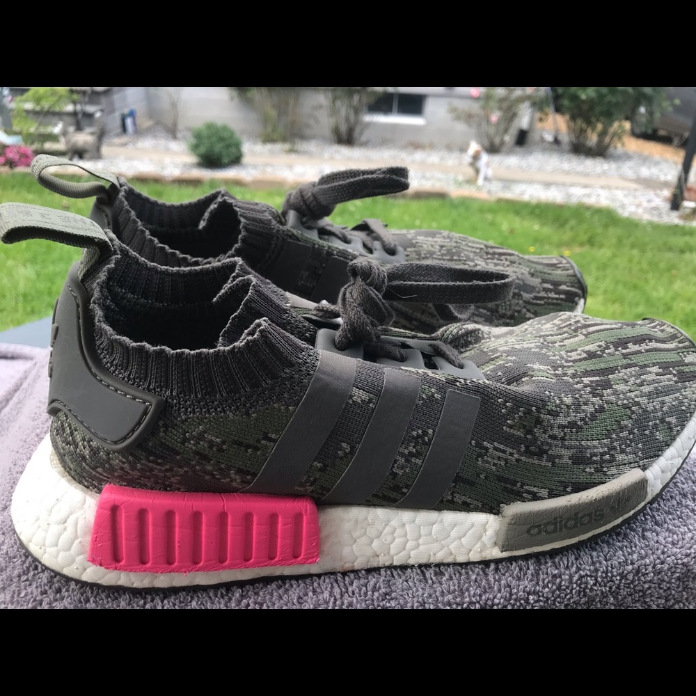 Worn adidas sneakers